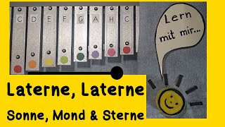 Laterne Laterne Glockenspiel lernen  Anleitung für Kinder  Kinderlied  Laternenlied [upl. by Adnolor293]