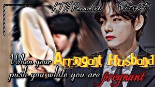 Taehyung ff  When your arogant husband push you while you are pregnant💔sadstory fanfiction [upl. by Nett]