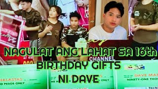 NAKAKAGULAT ANG GIFTS NI DAVE MANALASTAS SA SA 16th BIRTHDAY davemanalastas ofw lifestory [upl. by Eelrebma]