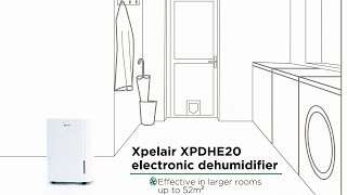 Xpelair 20L Electronic Dehumidifier with Runback Timer XPDHE20 [upl. by Eecram303]