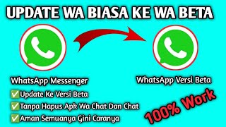 Cara Update WA Biasa Ke WA Beta [upl. by Yecam616]