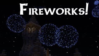 Minecraft fireworks Happy new year everybody [upl. by Kinsman]