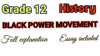 Black power movement Grade 12 history [upl. by Cherye]