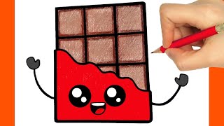 COMO DIBUJAR CHOCOLATE KAWAII  COMO DESENHAR UM CHOCOLATE KAWAII [upl. by Crow]