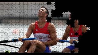 ROWING Gold Martin Sinkovic and Valent Sinkovic Croatia Puzzle Time Lapse 500pcs [upl. by Ohce709]