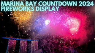 Marina Bay Countdown Singapore 2024  Fireworks Display [upl. by Macswan737]