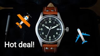 ADDIESDIVE pilot watch review Best Flieger for the money Automatic movement and amazing specs [upl. by Marianna631]