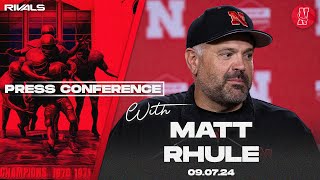 Nebraska Football Matt Rhule press conference after beating Colorado Sept 7 2024 [upl. by Redmond446]