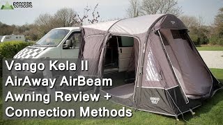 Vango Kela II AirAway AirBeam Awning Review  Connection Methods [upl. by Koser409]