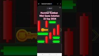 22 Sep 2024 Hamster Kombat Mini Game Solution  shorts minigame minivlog MiniGAME KEY 🔑HMSTR [upl. by Nicolai159]