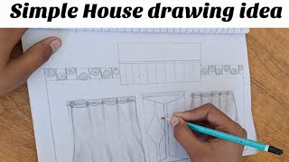 Beautiful house drawing work [upl. by Lepper]