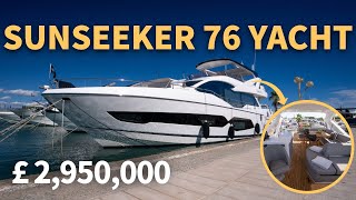 A Stunning 2020 Flybridge Yacht On The Market  Sunseeker 76 Yacht quotDADS TOYquot [upl. by Dysart776]