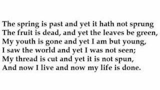 quotOn the Eve of his Executionquot Tichbornes Elegy by Chidiock Tichborne read by Tom OBedlam [upl. by Lowry]