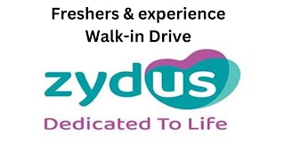 WalkIn Interview for Zydus Lifesciences Ltd  Freshers amp experience  BscBpharmBcomITIDiploma [upl. by Ennaer]