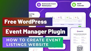 Free WordPress Event Manager Plugin  Create Event Listings Website  Eventin Plugin Tutorial [upl. by Znarf538]