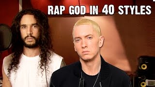 Eminem  Rap God  Performed In 40 Styles  Ten Second Songs [upl. by Nilkcaj]