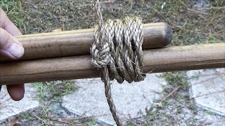 Scouting America How to Tie a West Country Half Knot Round Lashing [upl. by Leahcym848]