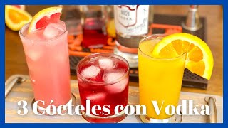 🍊 3 Cócteles FÁCILES y Económicos con VODKA ► Tragos con Vodka y Frutas [upl. by Aivil]