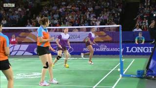 Mixed Team Bronze  SIN vs IND  WD  2014 Commonwealth Games badminton [upl. by Ku]