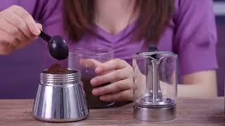 Glass Moka Pots Washable Stovetop shortsvideo shortsfeed kitchen kitchengadgets [upl. by Alger]