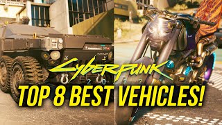 Top 8 BEST amp FASTEST New Vehicles in Cyberpunk 2077 Phantom Liberty [upl. by Nulubez]