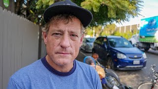 Venice Beach Homeless Man Shares about Police Sweeps in Los Angeles [upl. by Yorztif]