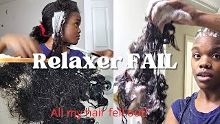 relaxing my hair after 10 years natural FAILrelaxer fail [upl. by Guthrie]