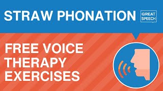 Straw Phonation Voice Therapy Exercises EASY WalkThrough [upl. by Otir]