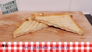 Gerookte zalm en ei tosti GAAT FOUT  Recept  Koken met Marielle [upl. by Malilliw]