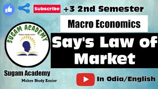 Says Law of Market  Unit4  Macro Economics 3 2nd Semester [upl. by Azmah]