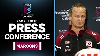 State of Origin 2024  QLD Maroons Press Conference  Game 2 [upl. by Arobed]