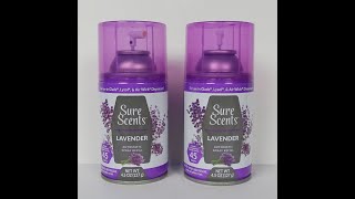 Lot of 2 Sure Scents Automatic Air Freshener Spray Dispenser Refill Lavender [upl. by Digdirb474]