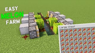 Easy Minecraft Melon Farm For Beginners 120 Tutorial [upl. by Adimra]