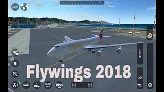 Boeing 747 free flight  Flywings 2018 Fly wings  Android Gameplay [upl. by Budworth]