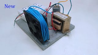 How to make self running energy generator with cooling fan copper wire capacitor light 12v Current [upl. by Prochora]