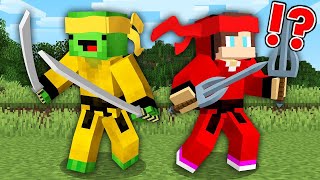 JJ and Mikey Became NINJA in Minecraft Challenge Maizen Superhero [upl. by Aimek]