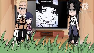 Sasuke uchiha and adult Uzumaki Naruto  hima react to Uzumaki Himawari [upl. by Atem]