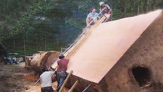 Incredible Fastest Automatic Big Wood Sawmill Machine Working Modern Woodworking Processing Factory [upl. by Doowrehs198]