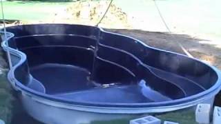 Leisure Pools first deep end fiberglass pool installed in AL [upl. by Nauqahs]