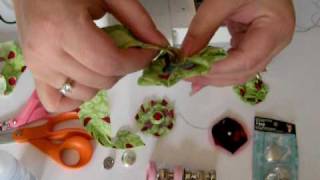 Making your own fabric flowers from fabric scraps [upl. by Eniluqcaj]