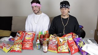 CHOLOS DO HOT CHEETO and TAKIS CHALLENGE [upl. by Llewej]