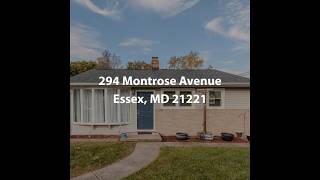 294 Montrose Avenue Essex MD 21221  2 Bedroom Home For Sale [upl. by Nna986]