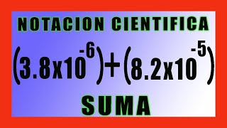 ✅👉 SUMA de Notacion Cientifica con Exponentes NEGATIVOS [upl. by Nairdna753]