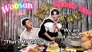 Wooyoungs birthday live more like Woosan being a chaotic mess [upl. by Dolhenty383]