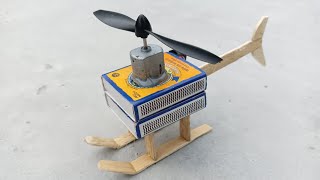 How to Make Flying Matchbox Helicopter  DIY Toy Helicopter [upl. by Grissom965]