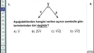 6SINIF KAZANIM KAVRAMA TESTİ12 AÇILAR [upl. by Aslam]