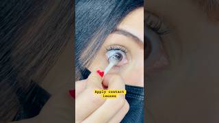 How to apply lenses Easy way✨ youtubeshorts makeup shorts [upl. by Retsehc]