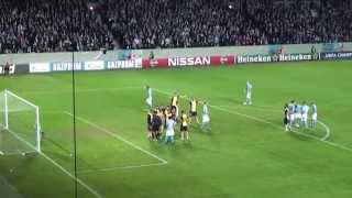 Referee missing two penalties in same sequence Malmö FFAtletico Madrid Champions League [upl. by Nnaeirual795]