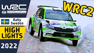 WRC Rally Highlights  Rally Sweden 2022  WRC2 Day 1 [upl. by Nikita]