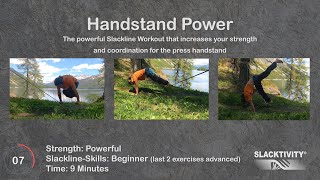 Slackline Workout  quotHandstand Powerquot  For Slackline Beginners [upl. by Hilda]